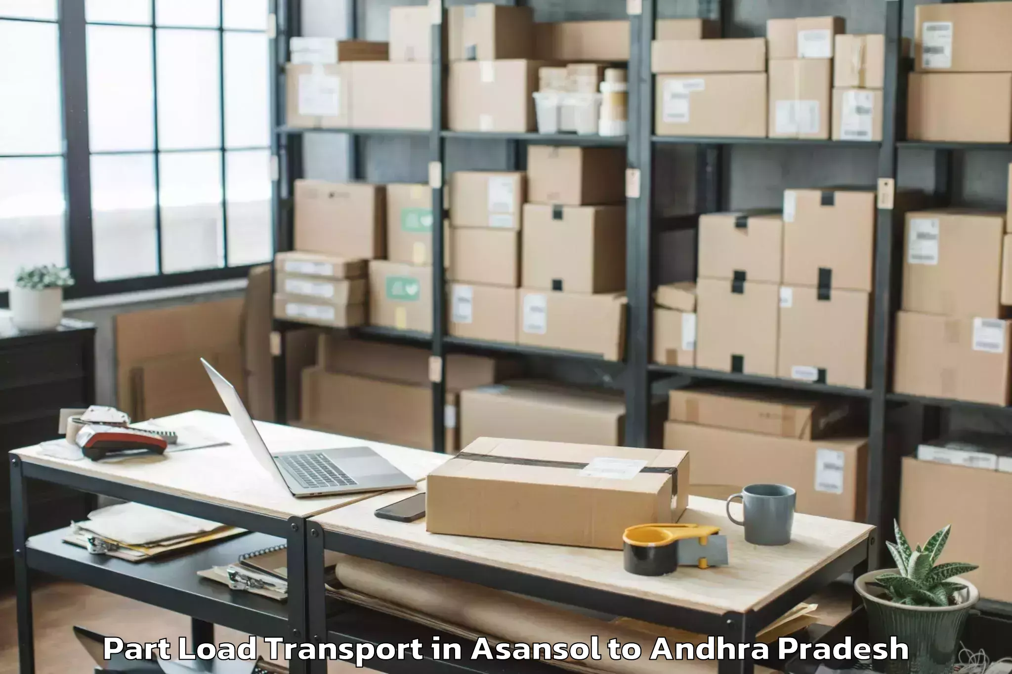 Professional Asansol to Kakinada Rural Part Load Transport